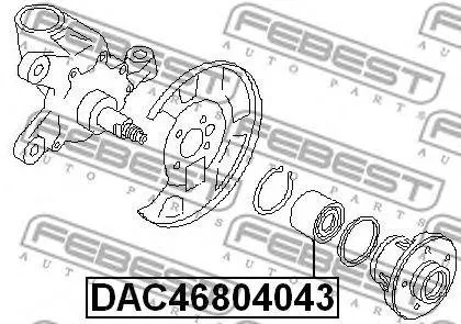 FEBEST DAC46804043 Подшипник передней ступицы 46x80x40x43