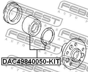 FEBEST DAC49840050KIT к-кт подшип.зад.ступ. Toyota Altezza Lexus IS200300 GXE10JCE10