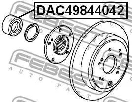 FEBEST DAC49844042 Подшипник ступичный задний 49x84x40x42