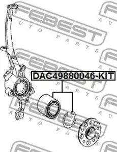 FEBEST DAC49880046KIT Комплект подшипника ступ. пер. Mercedes W211W220 2.42.83.55.03.2CDi 03>4WD
