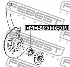 FEBEST DAC54980050M подш. ступ. перед. Mercedes W164 04-12