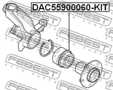 FEBEST DAC55900060KIT Комплект подшипника ступ.пер. Peugeot Boxer , Fiat Ducato 2.0-3.0DHDi 04>=1800kg