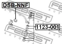 FEBEST DSBNNF Втулка стабилизатора переднего Daewoo Nexia 1.5 94>