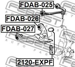 FEBEST FDAB027 Сайлентблок переднего нижнего рычага Ford Expedition 07>