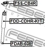 FEBEST FDAB036 Сайлентблок заднего амортизатора