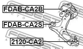 FEBEST FDABCA2S Сайленблок передний переднего рычага ( Ford Mondeo ca2 2007-)