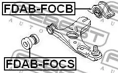 FEBEST FDABFOCB Сайлентблок переднего рычага задний (гидравлический) Ford Focus I Cak 98-05