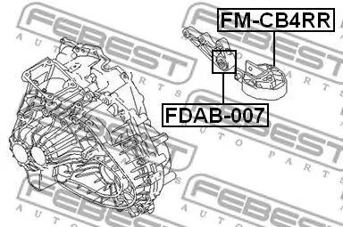 FEBEST FMCB4RR подушка АКПП задняя Ford Focus C-Max 1.6TDCI1.8TDCi 03>