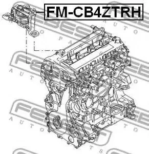 FEBEST FMCB4ZTRH Подушка двигателя Ford Focus II -04