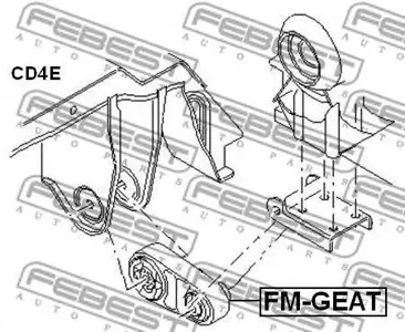 FEBEST FMGEAT подушка коробки передач Ford Mondeo GE 00-07