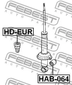 FEBEST HAB064 Сайлентблок HAB-064
