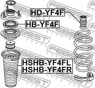 FEBEST HBYF4F Подшипник опоры переднего амортизатора