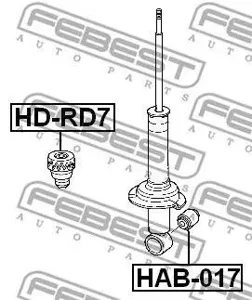 FEBEST HDRD7 Отбойник заднего амортизатора