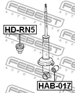 FEBEST HDRN5 Отбойник заднего амортизатора