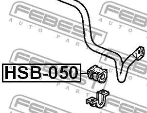 FEBEST HSB050 Втулка стабилизатора переднего центральная d25.4 Honda Accord CGCH 1.6i 98>