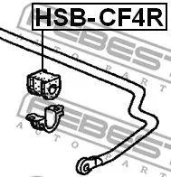 FEBEST HSBCF4R Втулка заднего стабилизатора d15