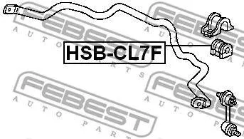 FEBEST HSBCL7F Втулка стабилизатора переднего Honda Accord 03>