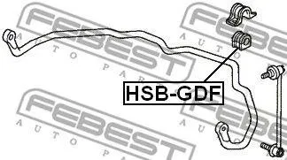 FEBEST HSBGDF Втулка стабилизатора Honda JAZZFIT 02-08 перед. лев,прав. .
