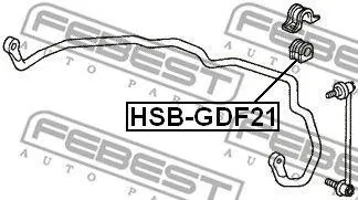 FEBEST HSBGDF21 Втулка переднего стабилизатора d21