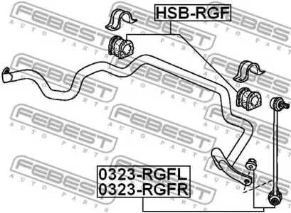 FEBEST HSBRGF Втулка стабилизатора переднего d24 Honda Step 05-09