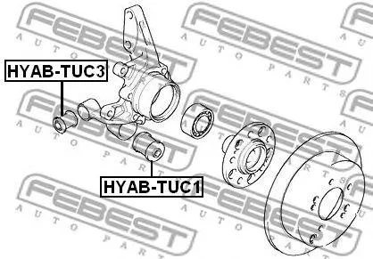 FEBEST HYABTUC3 Сайлентблок задней цапфы Hyundai Tucson 04-10