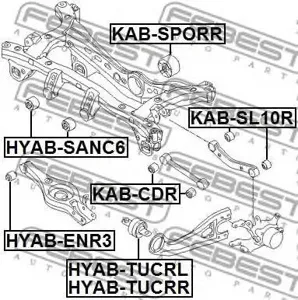 FEBEST HYABTUCRL Сайленблок Hyundai IX35 Tucson 2009-2015 HYAB-TUCRL