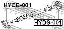 FEBEST HYCB001 опора кардана подвесная Hyundai Santa Fe (BB) 2000-2006