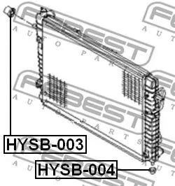 FEBEST HYSB003 Подушка радиатора Hyundai Tucson 04>10