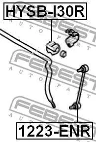 FEBEST HYSBI30R Втулка стабилизатора заднего Hyundai i30, Kia Ceed 06-12
