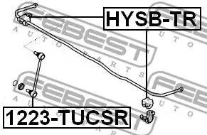 FEBEST HYSBTR Втулка заднего стабилизатора d12.8
