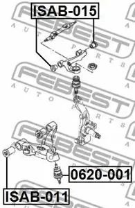 FEBEST ISAB015 Сайлентблок рычага Isuzu ELF NLRNMR 55.85 LHD 08-