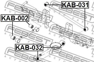 FEBEST KAB032 САЙЛЕНБЛОК заднего РЫЧАГА Kia Carnival SEDONA (FL) 1998-2005