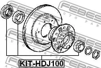 FEBEST KITHDJ100 Подшипник задней полуоси комплект