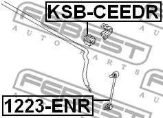 FEBEST KSBCEEDR Втулка стабилизатора  заднего Hyundai I30 07>, Kia Ceed 06>