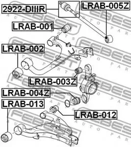 FEBEST LRAB002 Сайлентблок лев,прав. AB-002
