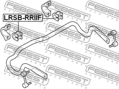 FEBEST LRSBRRIIF Втулка стабилизатора LAND ROVER RANGE ROVER MY1995-RUNOUT1994-2001 LRSB-RRIIF
