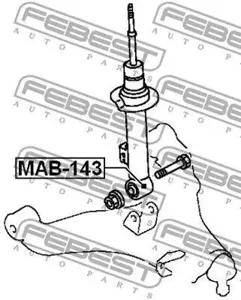 FEBEST MAB143 Сайлентблок переднего амортизатора Mitsubishi Pajero Montero Sport Challenger Kh 08