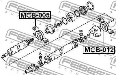 FEBEST MCB005 Подшипник подвесной карданного вала