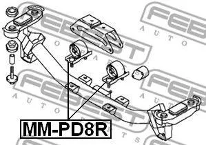 FEBEST MMPD8R Подушка двигателя задняя Mitsubishi L400 Space Gear PD4WPD5W 94-01