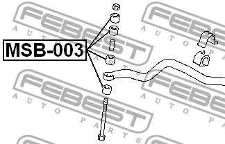 FEBEST MSB003 Ремкомплект стабилизатора переднего Chery Amulet A15 05-11