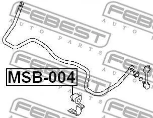 FEBEST MSB004 Втулка стабилизатора Mitsubishi Pajero Montero 00-06 задн. лев,прав. .