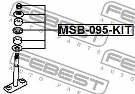 FEBEST MSB095KIT Втулка стойки переднего стабилизатора комплект Mitsubishi Pajero Sport 96-06