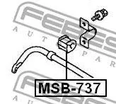 FEBEST MSB737 Втулка стабилизатора заднего Mitsubishi Lancer CS 2000-2009