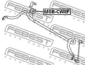 FEBEST MSBCW8F Втулка стабилизатора переднего d22 Mitsubishi ASX 07>