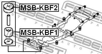 FEBEST MSBKBF2 Сайлентблок подрамника Mitsubishi Pajero Montero Sport 96-06