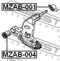 FEBEST MZAB004 Сайлентблок рычаг пер. VIN: <20000404 Kia Clarus all 98>