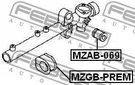 FEBEST MZAB069 Сайлентблок рулевой рейки