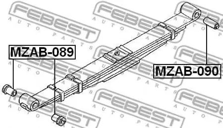 FEBEST MZAB089 Сайлентблок рессоры