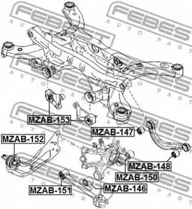 FEBEST MZAB151 Сайлентблок задней цапфы Mazda CX-5 11>