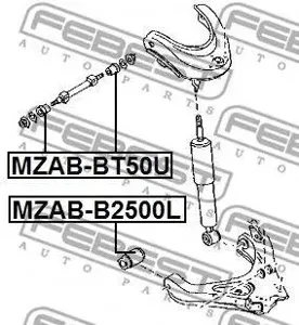 FEBEST MZABBT50U Сайлентблок заднего верхнего рычага Mazda BT-50 06-11